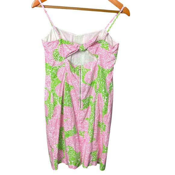 Lilly Pulitzer McCallum Dress Limeade Cheat Ya Print Floral Preppy Beachy SZ 6 - Picture 4 of 10
